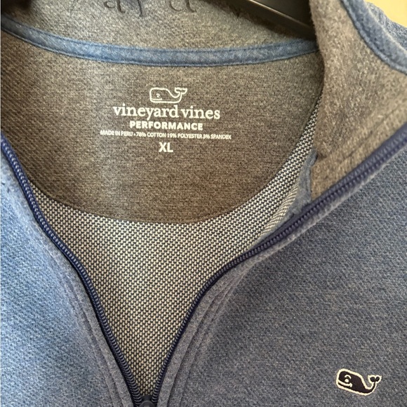 Vineyard Vines Performance Men’s Quarter Zip Navy Cotton Golf XL - Picture 3 of 4